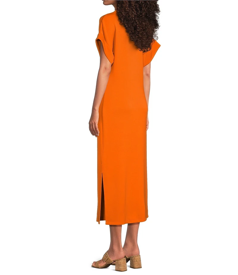 Le' AL.X Crewneck Short Sleeve Maxi T-Shirt Dress
