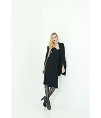 Le' AL.X Crinkled Sweetheart Neck Strapless Pencil Midi Coordinating Dress