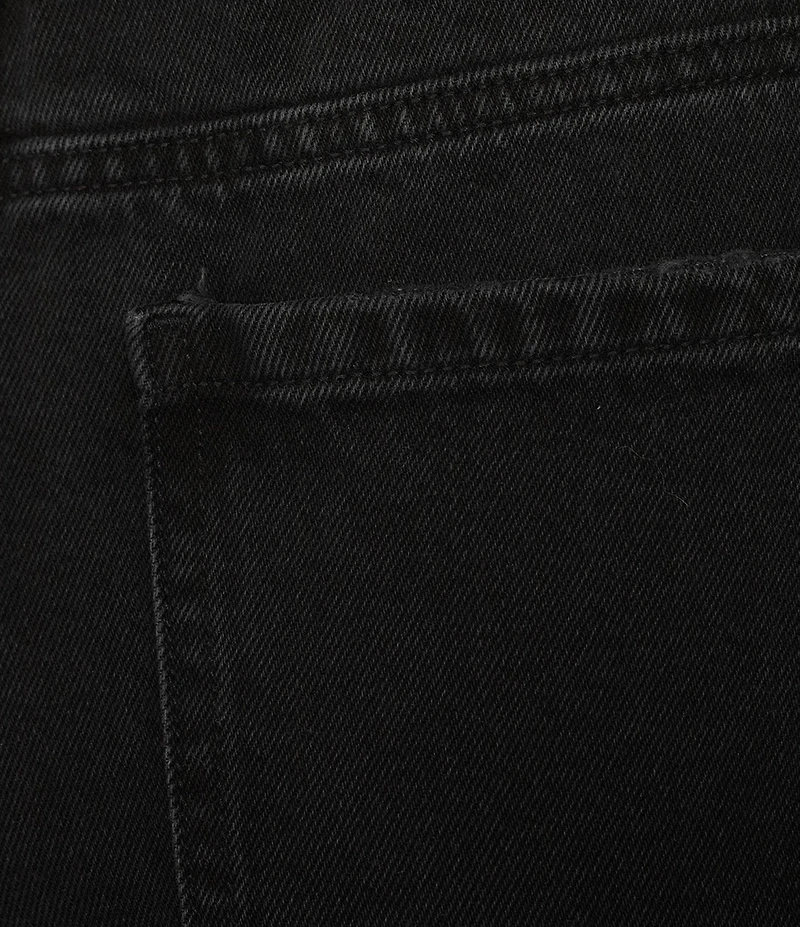 Le' AL.X Denim Built-In Western Belt High Rise Straight Leg 5-Pocket Jeans