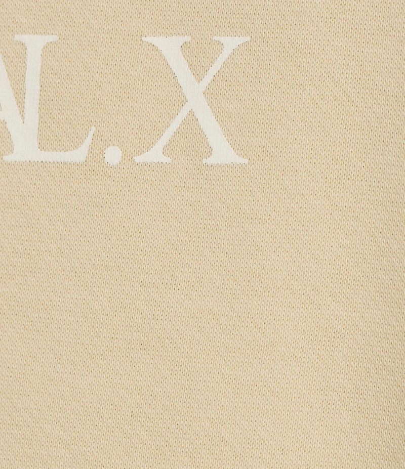 Le' AL.X Knit Crew Neck Long Sleeve Screen Print Little Rock Logo Graphic Pullover Sweatshirt