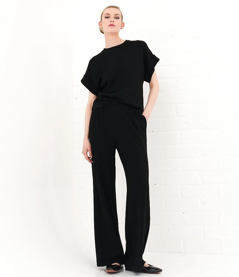 Le' AL.X Knit High Rise Trouser Lounge Coordinating Pants