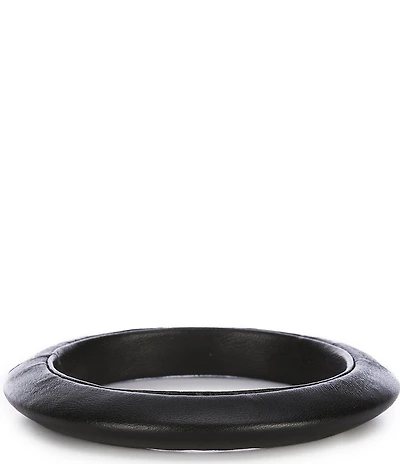 Le' AL.X Leather Sculpted Thin Bangle