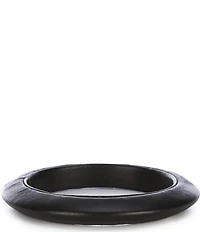 Le' AL.X Leather Sculpted Thin Bangle