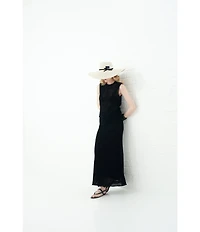Le' AL.X Mesh Knit Crewneck Sleeveless Coordinating Tank