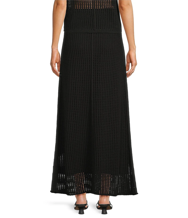 Le' AL.X Mesh Knit Mid Rise Coordinating Maxi Skirt
