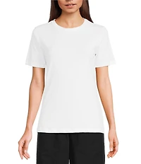 Le' AL.X Organic Cotton Knit Crew Neck Short Sleeve Tee Shirt