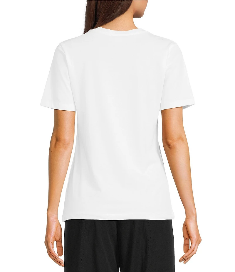 Le' AL.X Organic Cotton Knit Crew Neck Short Sleeve Tee Shirt