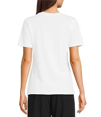 Le' AL.X Organic Cotton Knit Crew Neck Short Sleeve Tee Shirt