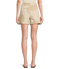 Le' AL.X Polka Dot Woven High Rise Coin Pocket Pleated Trouser Coordinating Shorts