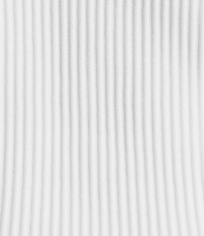 Le' AL.X Ribbed Knit Scoop Neck Short Sleeve Cropped Top