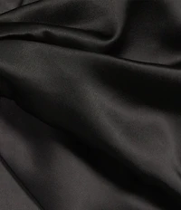 Le' AL.X Satin V-Neck Sleeveless 3D Bow Mod Crop Top