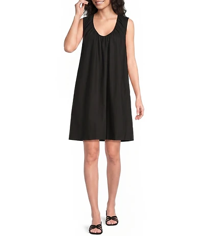 Le' AL.X Scoop Neck Sleeveless Woven A-Line Mini Dress