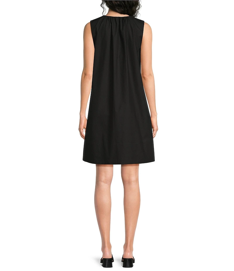 Le' AL.X Scoop Neck Sleeveless Woven A-Line Mini Dress