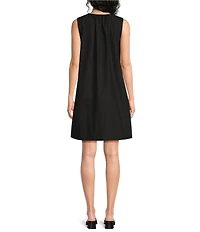 Le' AL.X Scoop Neck Sleeveless Woven A-Line Mini Dress