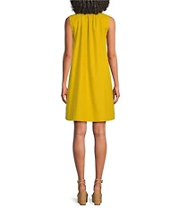 Le' AL.X Scoop Neck Sleeveless Woven A-Line Mini Dress