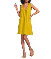 Le' AL.X Scoop Neck Sleeveless Woven A-Line Mini Dress