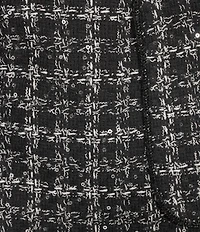 Le' AL.X Sequin Wool Blend Plaid Tweed High Rise Pencil Mini Skirt