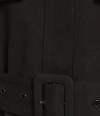 Le' AL.X Short Sleeve Snap Collar Belted Mini Shirt Dress
