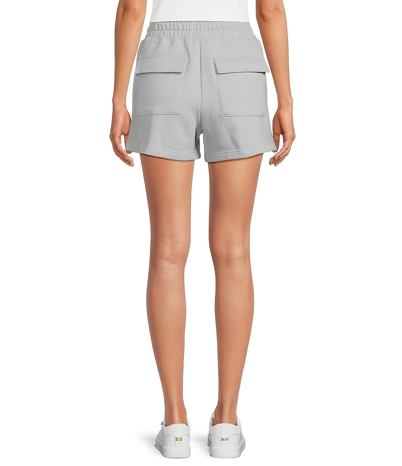 Le' AL.X Soft Organic Cotton Knit High Rise Cargo Coordinating Sweat Shorts
