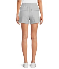 Le' AL.X Soft Organic Cotton Knit High Rise Cargo Coordinating Sweat Shorts