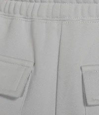 Le' AL.X Soft Organic Cotton Knit High Rise Cargo Coordinating Sweat Shorts