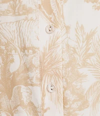 Le' AL.X Toile Printed Sleeveless Drop Waist Mini Dress