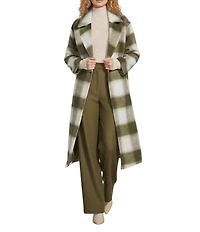 Le' AL.X Woven Crepe High Rise Coin Pocket Pleated Pointed Hem Trousers