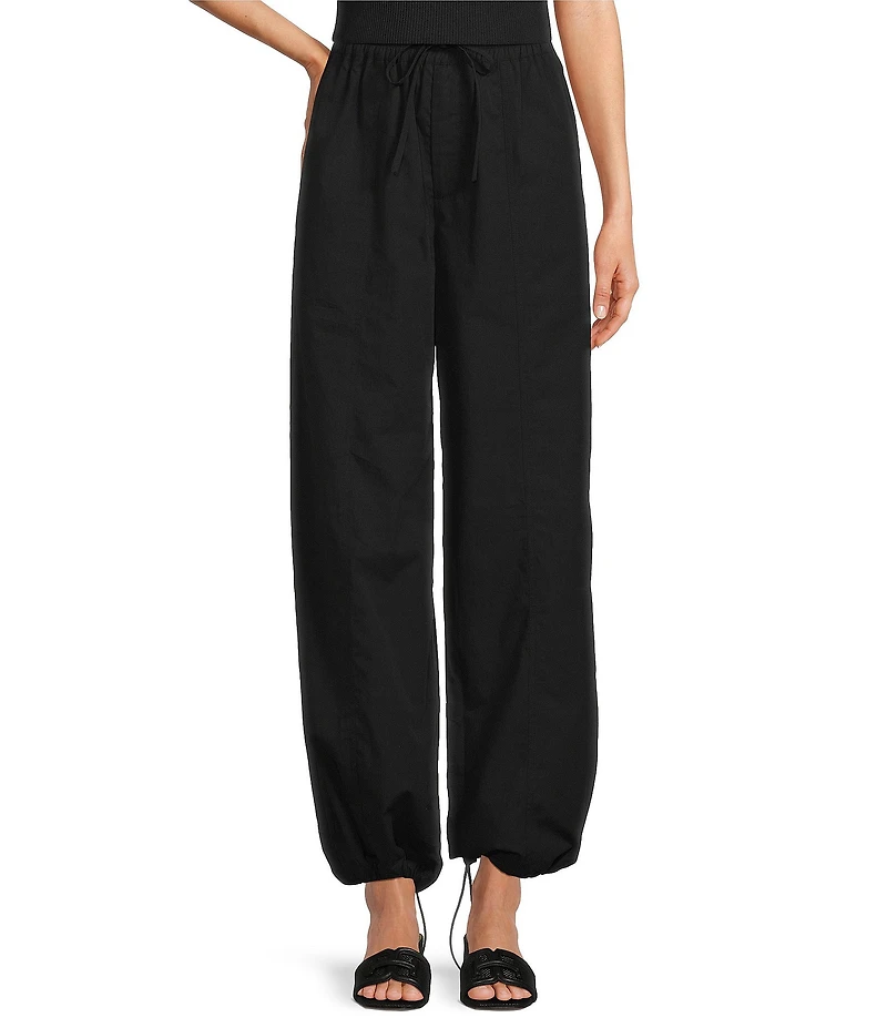 Le' AL.X Woven Ripstop Mid Rise Drawcord Leg Parachute Pants