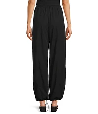 Le' AL.X Woven Ripstop Mid Rise Drawcord Leg Parachute Pants