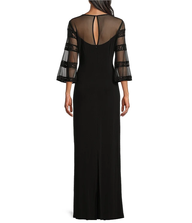 slim fit dress slacks Le Bos Long Plus Size Formal Chiffon Dress 27804 main image 0