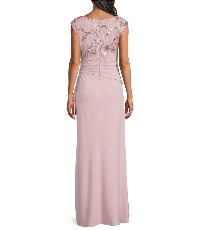 livia fit & flare dress dress the population Livia Dress XS / Bright FUCHSIA