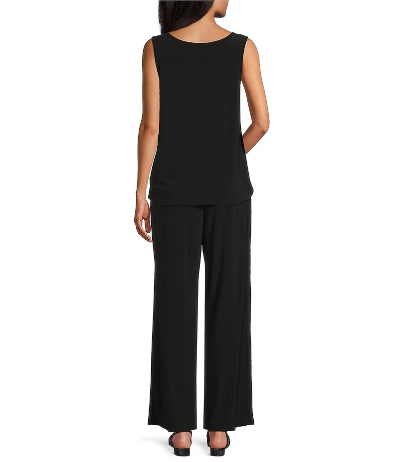 Le Bos Embroidered Trim Round Neck 3/4 Sleeve Duster 3-Piece Pant Set