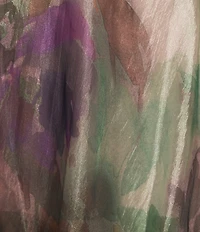Le Bos Livia Jolie By Le Bos Floral Print Sleeveless Tiered Skirt Iridescent Organza Long Dress