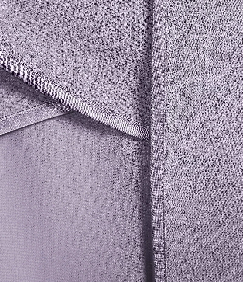 Le Bos Plus Size Pebble Georgette Satin Trim Beaded Scoop Neck 3/4 Sleeve 3-Piece Pant Set