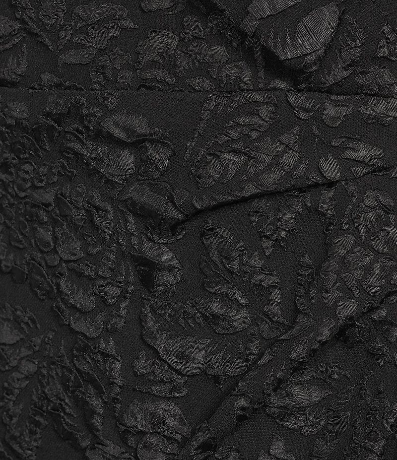 Le Bos Solid Cloque Portrait Collar Sleeveless Ruched Sheath Dress