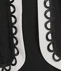 Le Bos Two Tone Loop Trim 2-Piece Jacket Dress