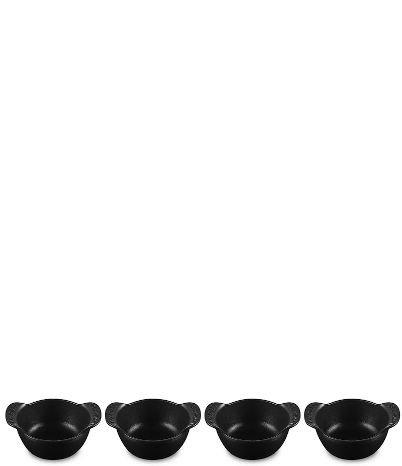 Le Creuset Gourmet Collection Enameled Cast Iron Set of 4 Mini Round Cocottes