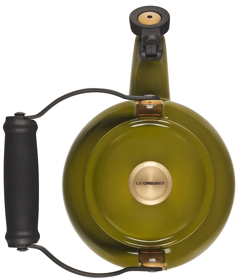 Le Creuset 1.25-Quart Enameled Steel Demi Tea Kettle with Gold Knob