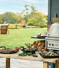 Le Creuset 10#double; Enameled Cast Iron Alpine Outdoor Skillet