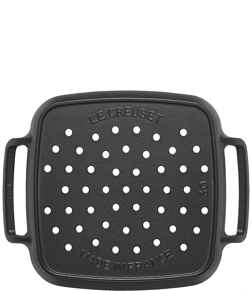 Le Creuset 12#double; Enameled Cast Iron Alpine Outdoor Square Grill Basket