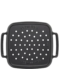 Le Creuset 12#double; Enameled Cast Iron Alpine Outdoor Square Grill Basket
