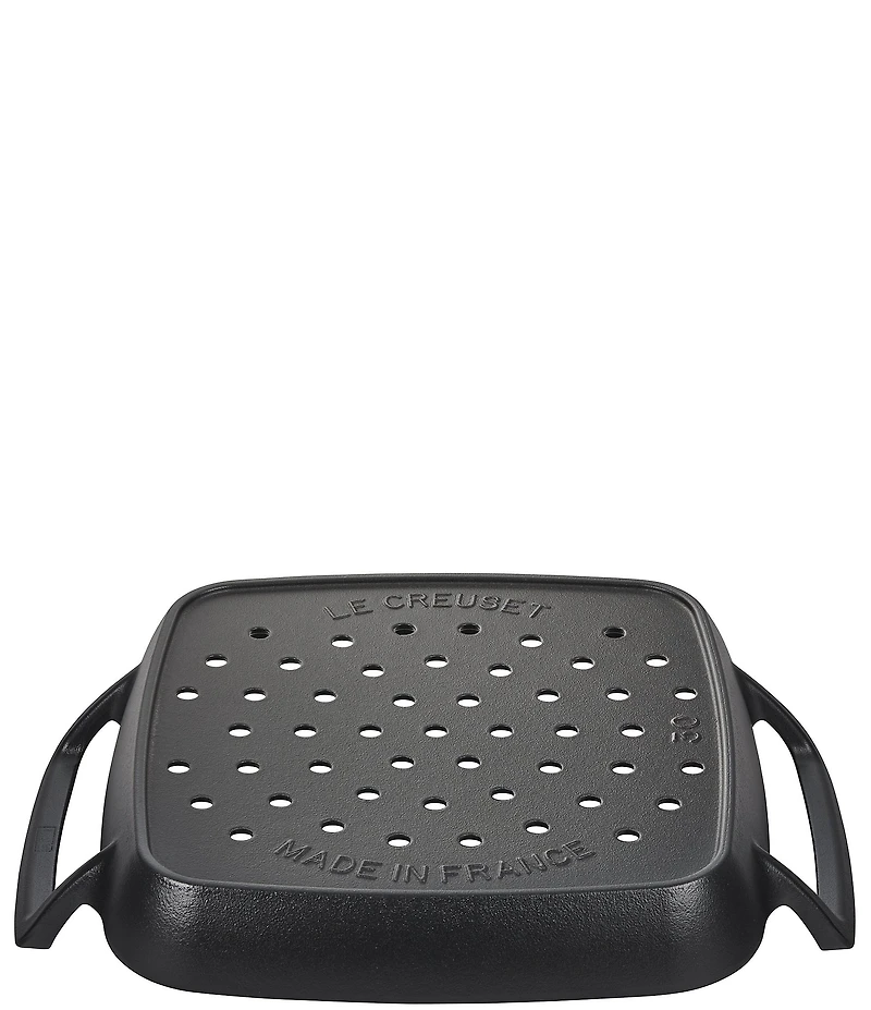Le Creuset 12#double; Enameled Cast Iron Alpine Outdoor Square Grill Basket