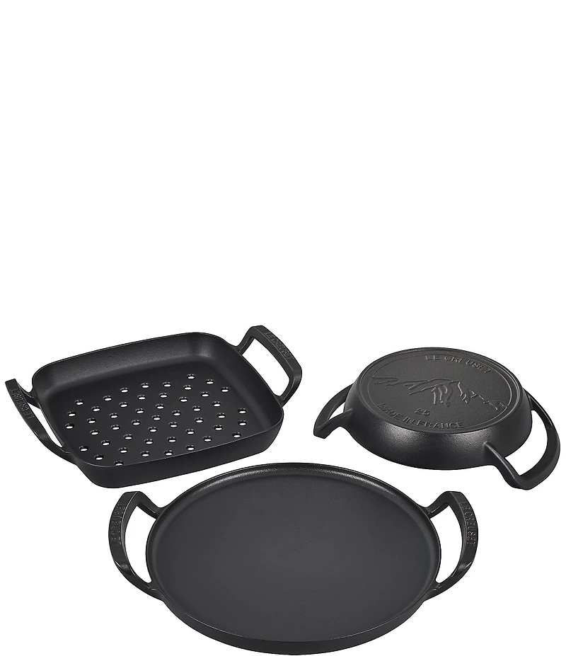 Le Creuset 12#double; Enameled Cast Iron Alpine Outdoor Square Grill Basket