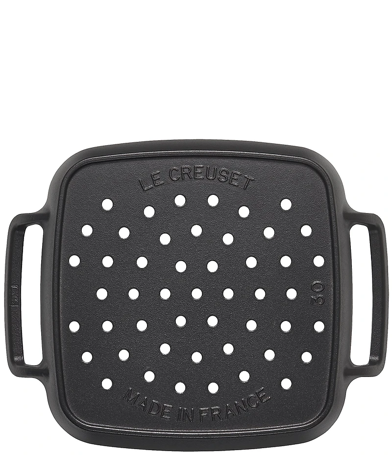 Le Creuset 12#double; Enameled Cast Iron Alpine Outdoor Square Grill Basket