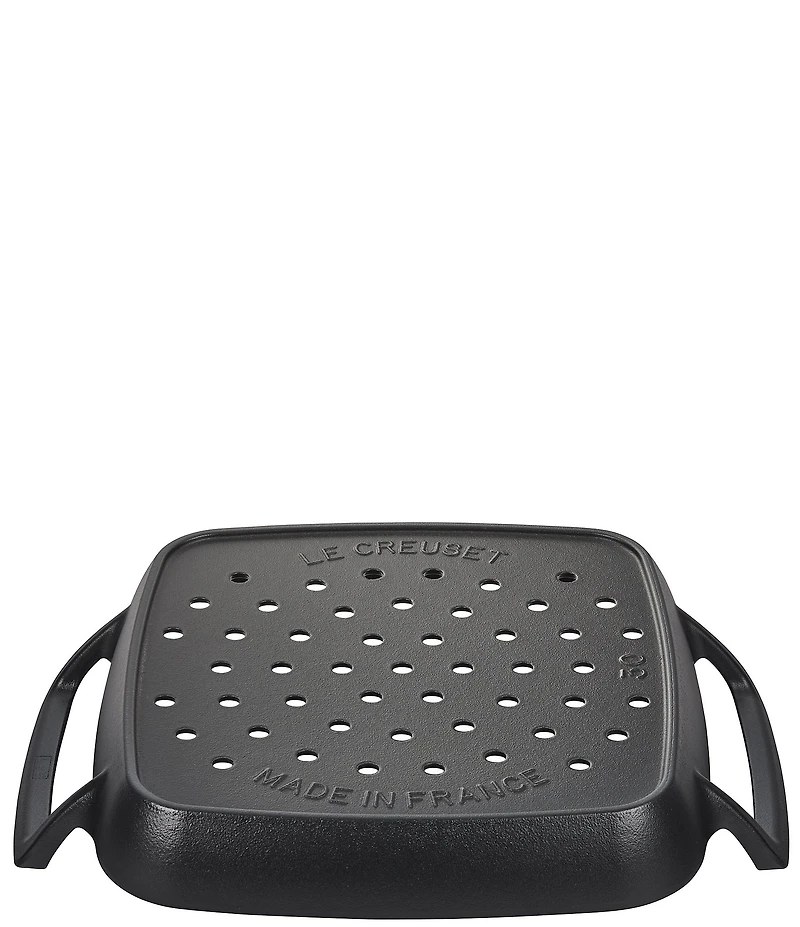 Le Creuset 12#double; Enameled Cast Iron Alpine Outdoor Square Grill Basket