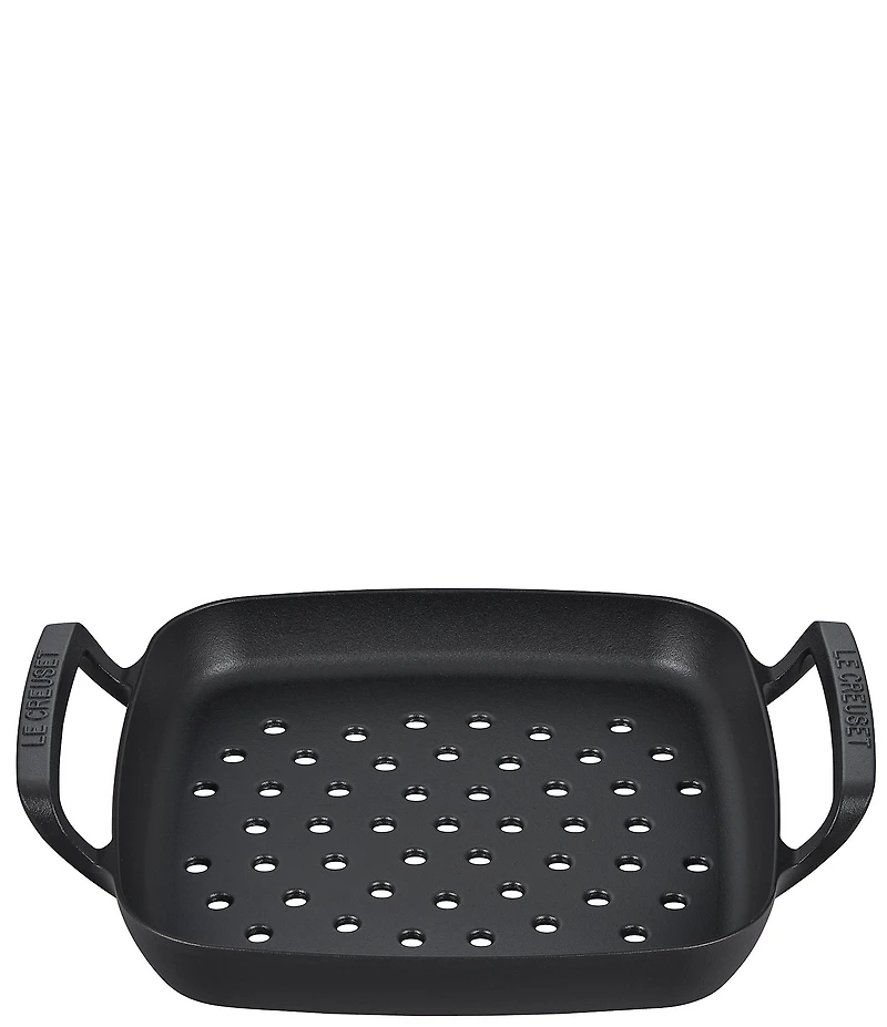 Le Creuset 12#double; Enameled Cast Iron Alpine Outdoor Square Grill Basket