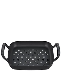 Le Creuset 12#double; Enameled Cast Iron Alpine Outdoor Square Grill Basket