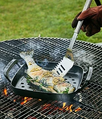 Le Creuset 12#double; Enameled Cast Iron Alpine Outdoor Square Grill Basket