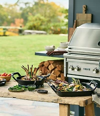 Le Creuset 12#double; Enameled Cast Iron Alpine Outdoor Square Grill Basket