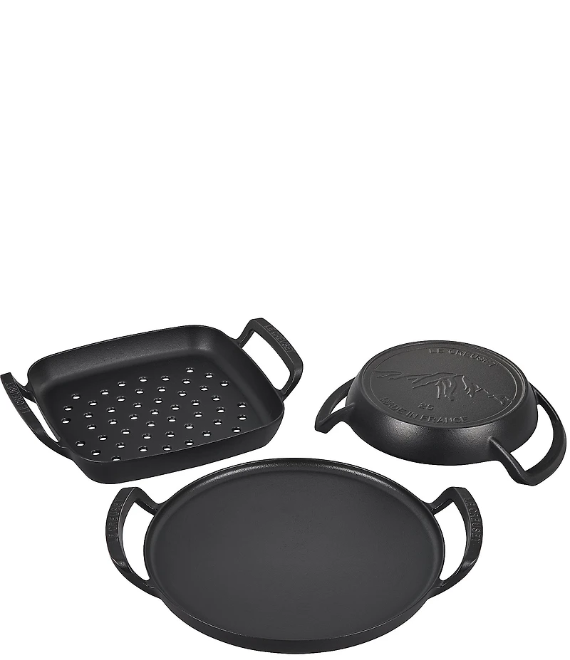 Le Creuset 12#double; Enameled Cast Iron Alpine Outdoor Square Grill Basket